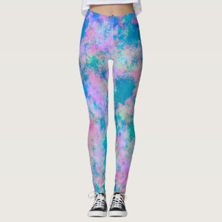 Blau und Rosa Leggings