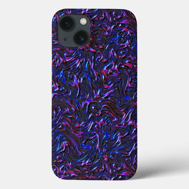 Blau und rosa mit Wandstruktur Case-Mate iPhone Hülle (Rückseite)