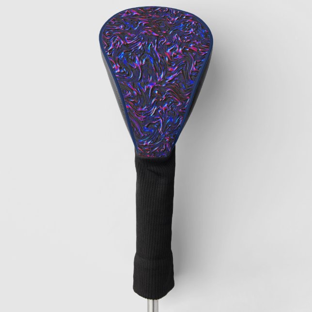 Blau und rosa mit Wandstruktur Golf Headcover (Vorderseite)