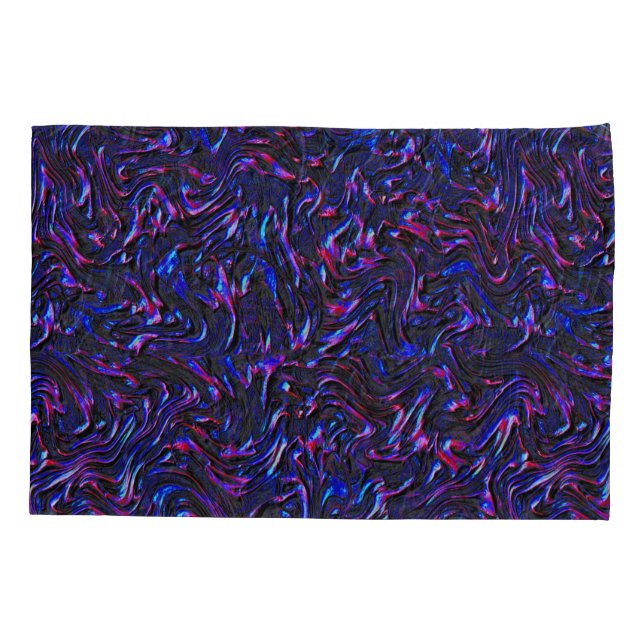 Blau und rosa mit Wandstruktur Kissenbezug (Rückseite-Links)