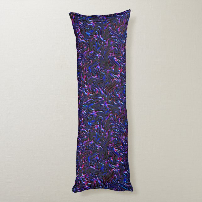 Blau und rosa mit Wandstruktur Seitenschläferkissen (Rückseite (Vertikal))