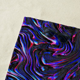 Blau und rosa mit Wandstruktur Strandtuch