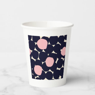 Blau- und rosa-Muster für große Punkte Pappbecher