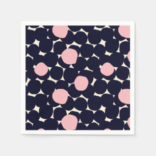 Blau- und rosa-Muster für große Punkte Serviette