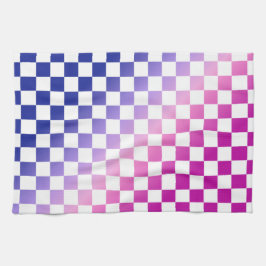Blau und Rosa Ombre Prüfmuster Geschirrtuch