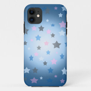 Blau und rosa Sterne Muster iPhone 4 Fall title_seo2