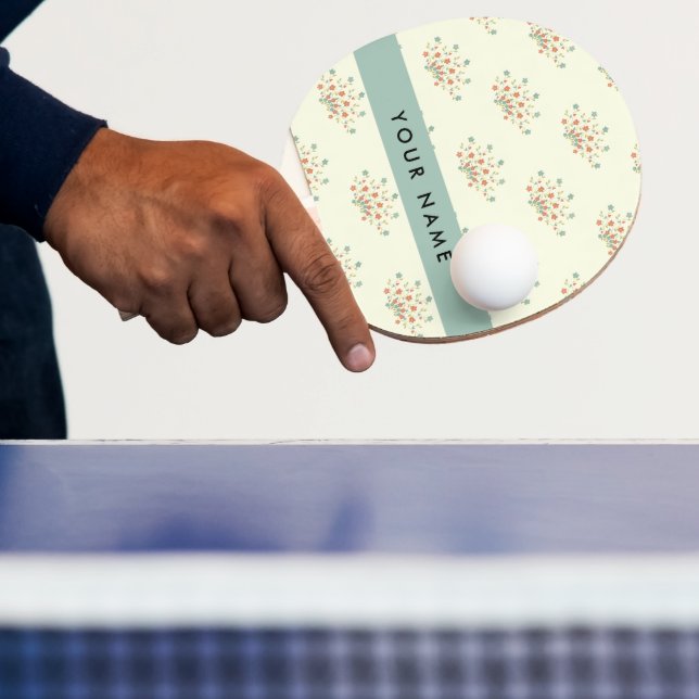Blau und Rot, Blau, Ihr Name Tischtennis Schläger (InSitu)