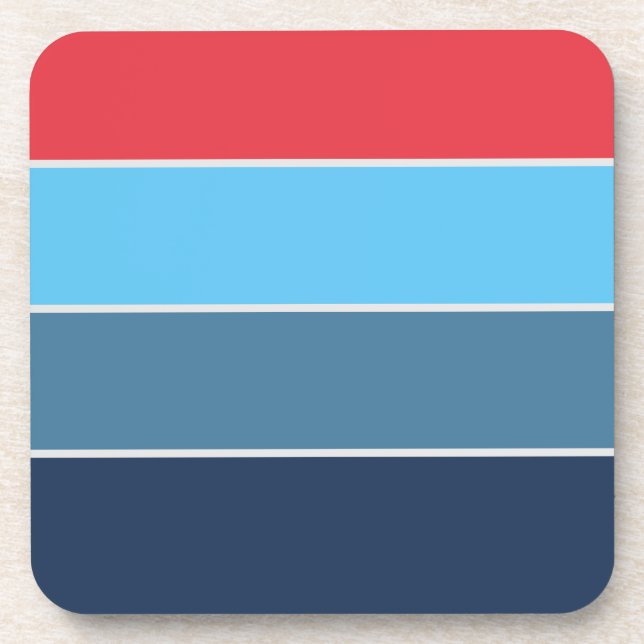 blau und rot gestreift getränkeuntersetzer (Vorderseite)