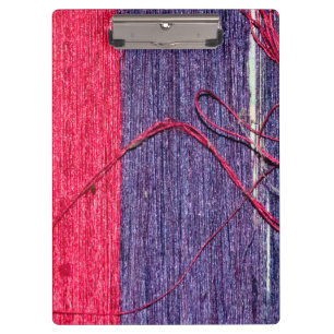 Blau und Rot handmade Thai Silk Klemmbrett