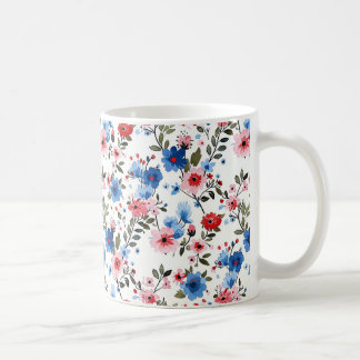 Blau und Rot Kaffeetasse