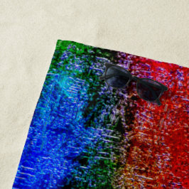 Blau und Rot mit Ölfarbe gehäutet Strandtuch