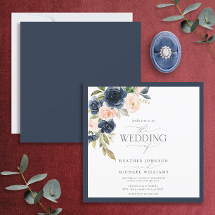 Blau und rot pinkfarbene Aquarellschrift Einladung