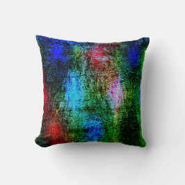 Blau- und rote Farbe mit grünem Schleim Kissen