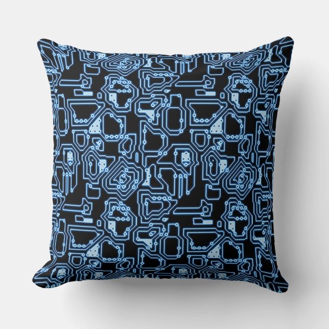 Blau und Schwarz Kissen (Vorderseite)