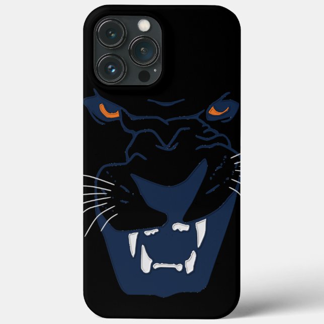 Blau und Schwarz Panther Case-Mate iPhone Hülle (Rückseite)