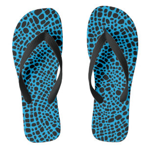 Blau und Schwarz Psychedelisch, Oragnisches Hautmu Flip Flops