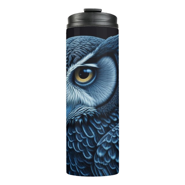 Blau und Schwarz Thermosbecher (Vorderseite)