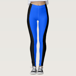 Blau- und Schwarze Leggings