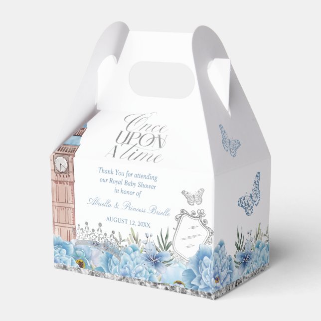 Blau und Silber einmal auf einmal Prinzessin Geschenkschachtel (Vorderseite)