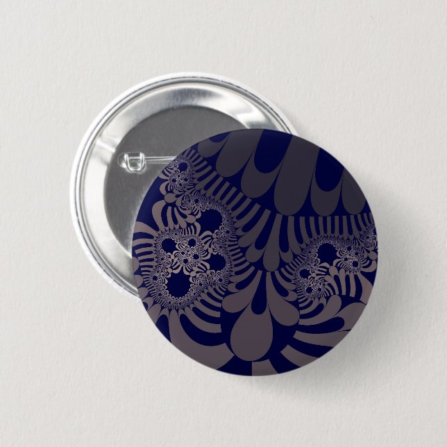 Blau und Silber Mod Button (Vorne & Hinten)