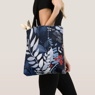 Blau und Silber Tasche