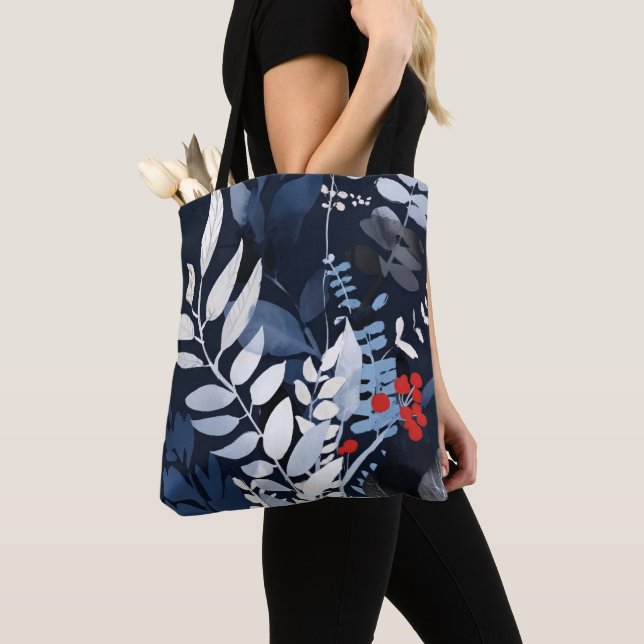 Blau und Silber Tasche (Von Nahem)