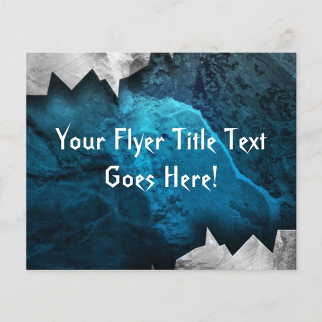 Blau- und Silbergrundel-/Steindesign Flyer (Vorne)