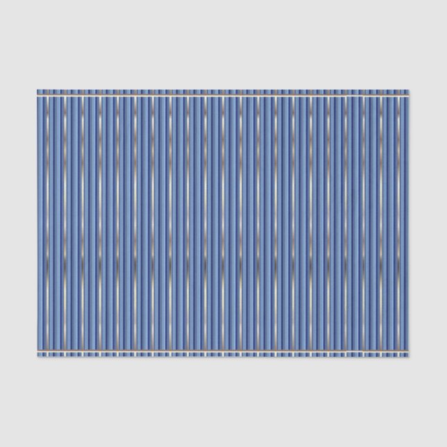 Blau- und Silberstreifen Seidenpapier (Vorderseite)