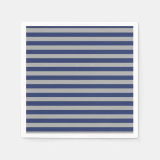 Blau- und Silberstreifen Serviette
