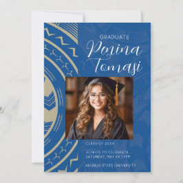 Blau und Tan Einladung