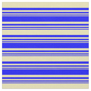 Blau- und Tan-Linien/Streifen-Muster Stoff