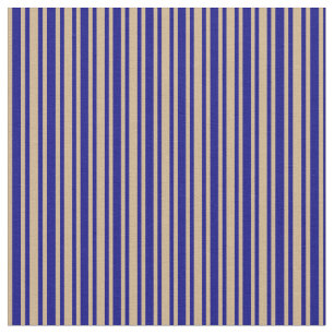Blau- und Tan-Linien/Streifen-Muster Stoff
