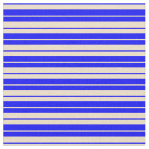 Blau- und Tan-Streifen/Linien-Muster Stoff