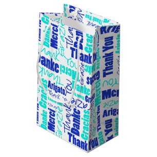 Blau und Türkis danken Ihnen, Wolke abzufassen Kleine Geschenktüte