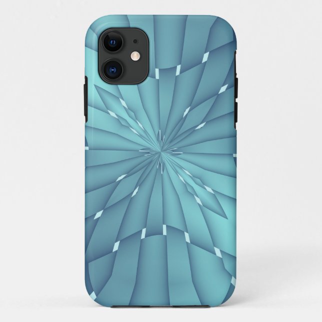 Blau und Türkis Metallic Star Case-Mate iPhone Hülle (Rückseite)