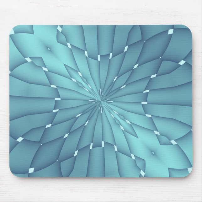 Blau und Türkis Metallic Star Mousepad (Vorne)