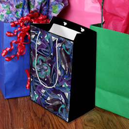 Blau und Türkis Mittlere Geschenktüte