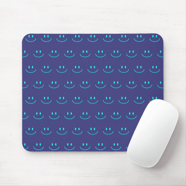 Blau und Türkis Muster Muster Mouse Pad Mousepad (Mit Mouse)