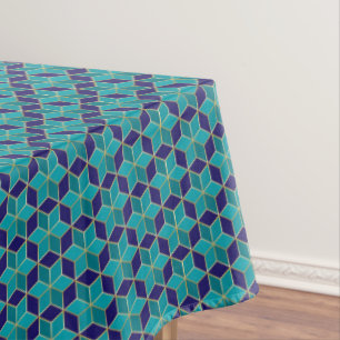 Blau und Türkis Star von David Tessellation Tischdecke