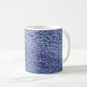 Blau und Violett Akryllische Abstrakte Fluid Art Kaffeetasse