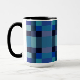 blau und violett geometrisch tasse