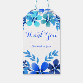 Blau und Wasser Wasserfarben | Danke Hochzeit Geschenkanhänger