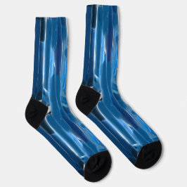 Blau und weiß abstrakt socken