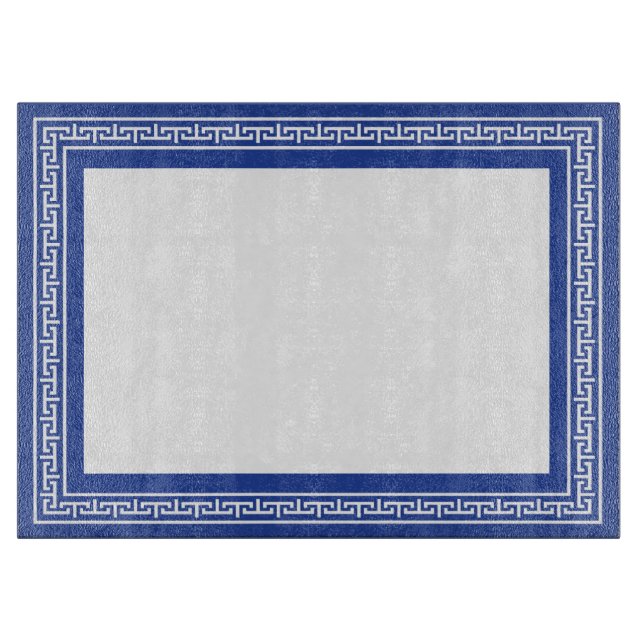 Blau und weiß an der griechischen Grenze Schneidebrett (Vorderseite)