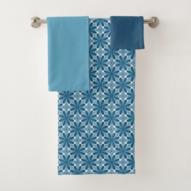 Blau und Weiß Badhandtuch Set (Insitu)