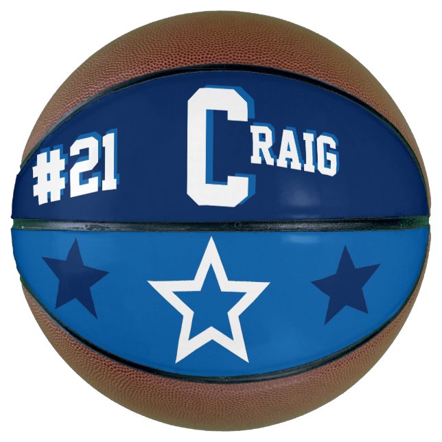 Blau und Weiß Basketball (Vorderseite)