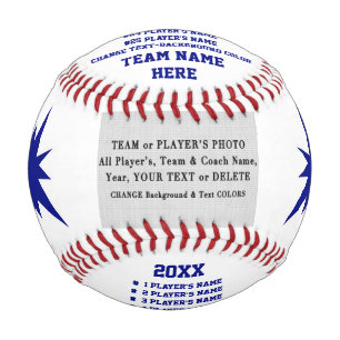 Blau und Weiß, beste Baseballcoach-Geschenke, Foto Baseball