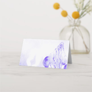 Blau und Weiß Bluebonnet-Design Platzkarte