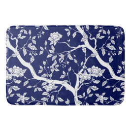 Blau und Weiß Chinoiserie Badematte