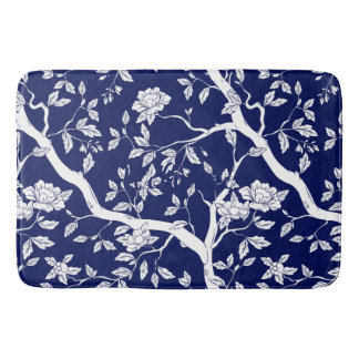 Blau und Weiß Chinoiserie Badematte